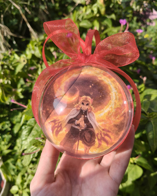 Fire Pillar Christmas Sphere - Plexiglass