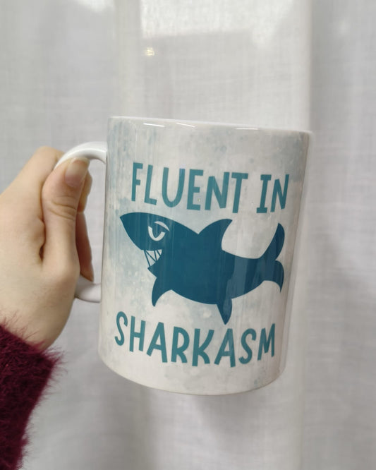 Tazza idea regalo fluent in sharkasm