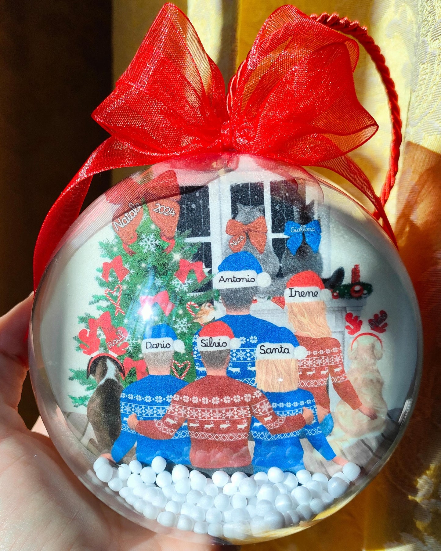 Sfera Natale Personalizzata Famiglia - Plexiglass