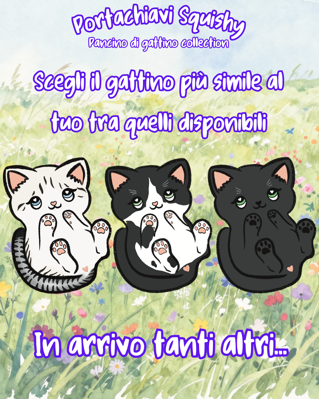 Portachiavi Gattino Squishy - Artigianale