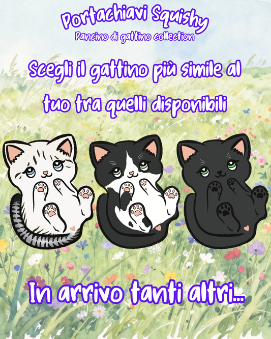 Portachiavi Gattino Squishy - Artigianale