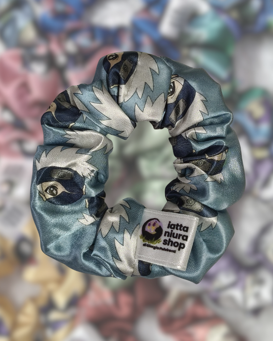 Scrunchie in raso a tema (Kakashi) - Fatto a mano