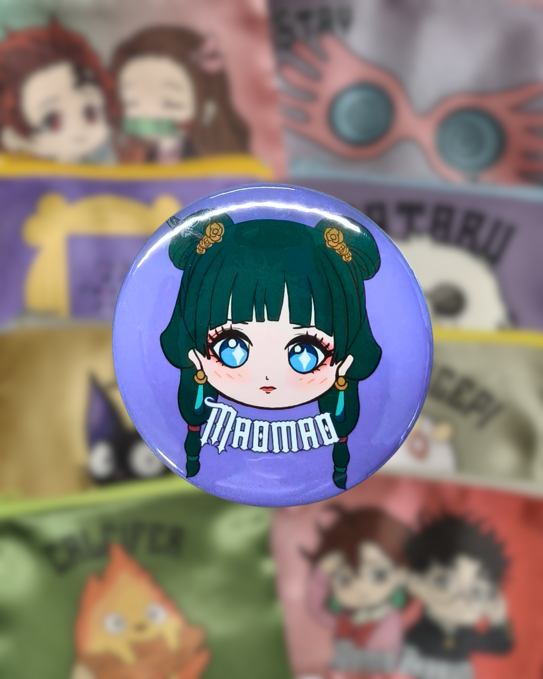 Spilla glossy Maomao 32 mm - Fatto a mano